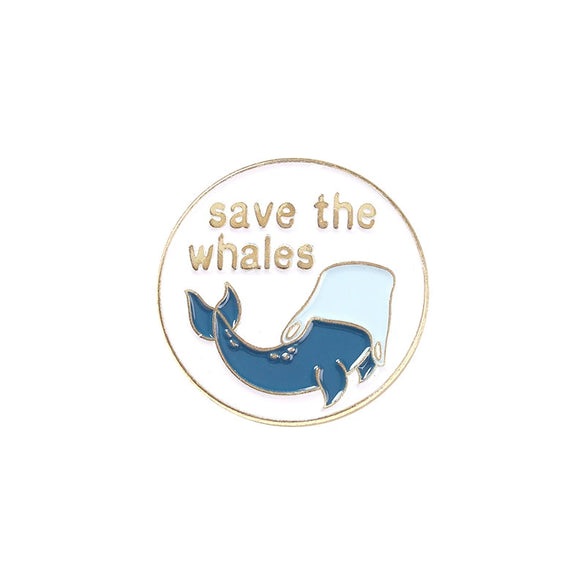 Whale Alloy Baking Paint Brooch Badge Animal Pattern Unisex Cute And Personalized