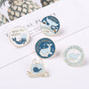 Whale Alloy Baking Paint Brooch Badge Animal Pattern Unisex Cute And Personalized