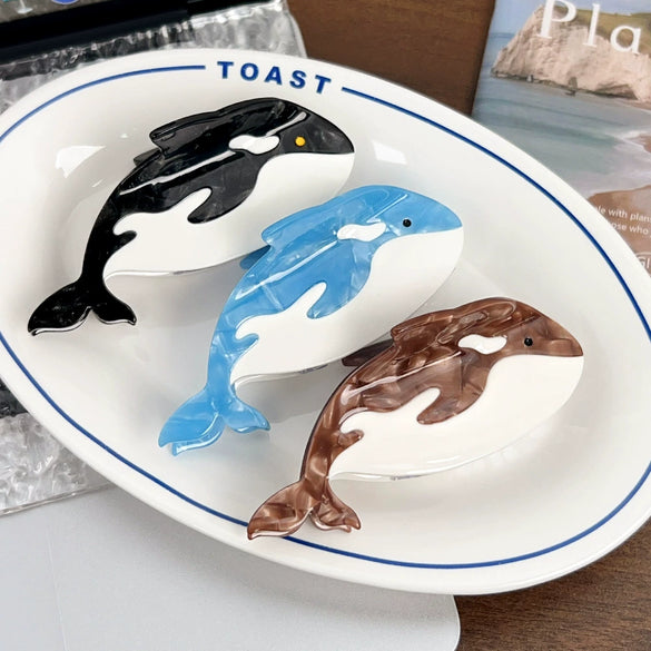 Whale Animal Hairpin Handmade Acetic Acid Cartoon Hair Accessories