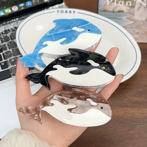 Whale Animal Hairpin Handmade Acetic Acid Cartoon Hair Accessories