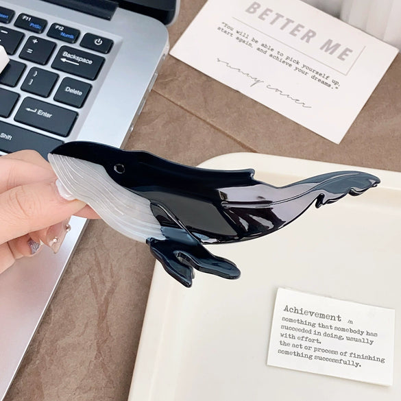 Whale Shark Acetate Handmade Grip Clip For Women Ocean Wind Cartoon Fun Hairpin