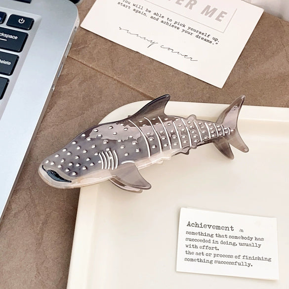 Whale Shark Acetate Handmade Grip Clip For Women Ocean Wind Cartoon Fun Hairpin