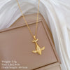 Whale Titanium Steel Stainless Steel Copper Full Diamond Necklace Geometric Style Unisex