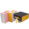White Cardboard Folding Gift Box With Flip Top Magnetic Closure And Ribbon For Valentine’s Day And Birthday Gift Packaging