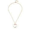 White Crystal Moon And Heart Pendant Necklace With Natural Stone Alloy Charm And Stainless Steel O Chain For Women