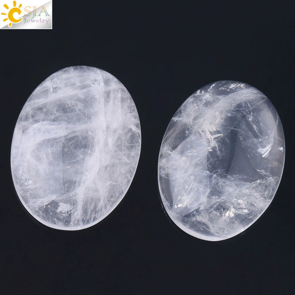 White Crystal Oval Ring Hand Ground Jewelry Accessory With Independent Packaging For Women