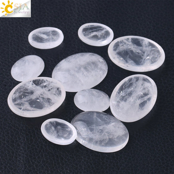White Crystal Oval Ring Hand Ground Jewelry Accessory With Independent Packaging For Women