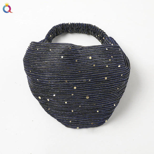 White Handmade Braided Cloth Turban Headband For Women Wide Retro Hair Wrap Headband Wholesale