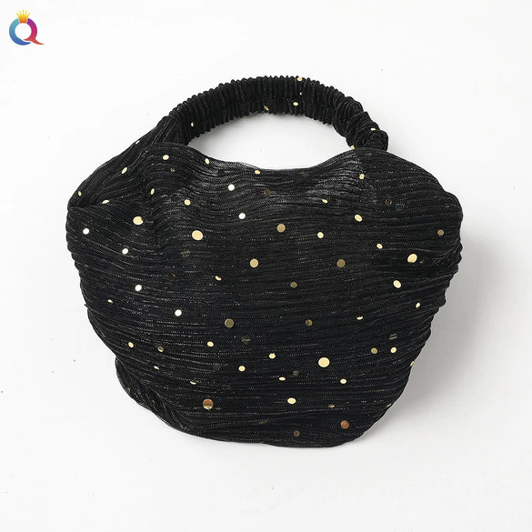 White Handmade Braided Cloth Turban Headband For Women Wide Retro Hair Wrap Headband Wholesale