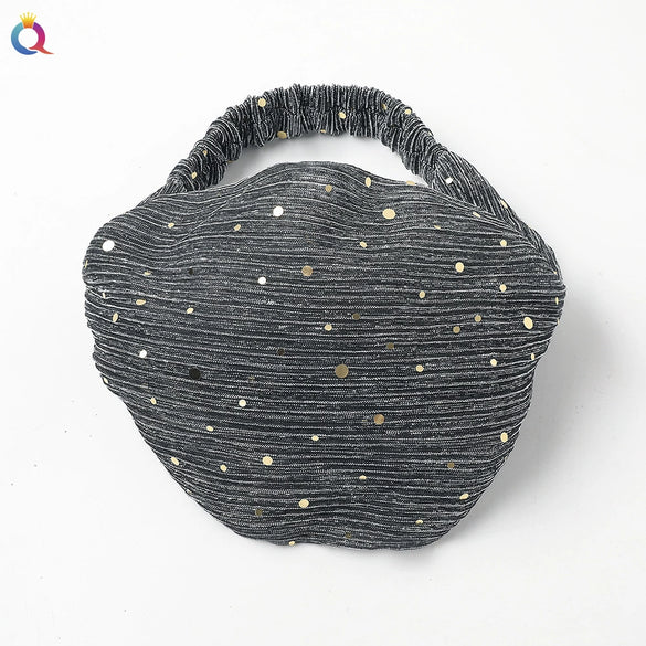 White Handmade Braided Cloth Turban Headband For Women Wide Retro Hair Wrap Headband Wholesale