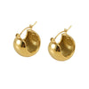 1 Pair Simple Style C Shape Plating Stainless Steel 18k Gold Plated Hoop Earrings