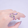 Wholesale Jewelry Lady Snake 304 Stainless Steel 18K Gold Plated Polishing Open Ring