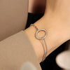 Simple Style Circle 304 Stainless Steel 18K Gold Plated Bracelets In Bulk