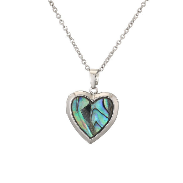 Wholesale Abalone Shell Pendant Necklace With O Word Chain Animal Zodiac Geometric Style Environmentalfriendly