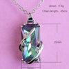 Wholesale Accessories Copper Antizirconium Geometric Leaf Necklace Set With Precious Stones Mixed Gem Inlay For Female