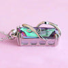 Wholesale Accessories Copper Antizirconium Geometric Leaf Necklace Set With Precious Stones Mixed Gem Inlay For Female