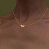 Wholesale Accessories Copper Love Peach Heart Pendant Women's Clavicle Chain Necklace With Electroplating