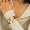 Wholesale Accessories Gold Plated Stainless Steel With Flower Elements Fashion Niche Design