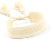Wholesale Accessories Gold Thread Embroidered Love Letter Wrist Strap Handwoven Tassel Bracelet