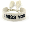 Wholesale Accessories Gold Thread Embroidered Love Letter Wrist Strap Handwoven Tassel Bracelet