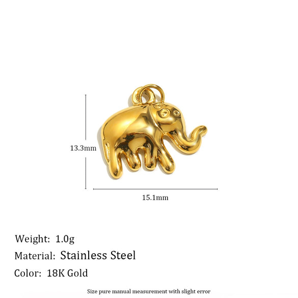 Wholesale Accessories Pendant Stainless Steel Plated 18K Gold Seahorse Bow Fivepointed Star Cowboy Boots Heart Shape Pendant For Women Electroplating