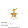 Wholesale Accessories Pendant Stainless Steel Plated 18K Gold Seahorse Bow Fivepointed Star Cowboy Boots Heart Shape Pendant For Women Electroplating