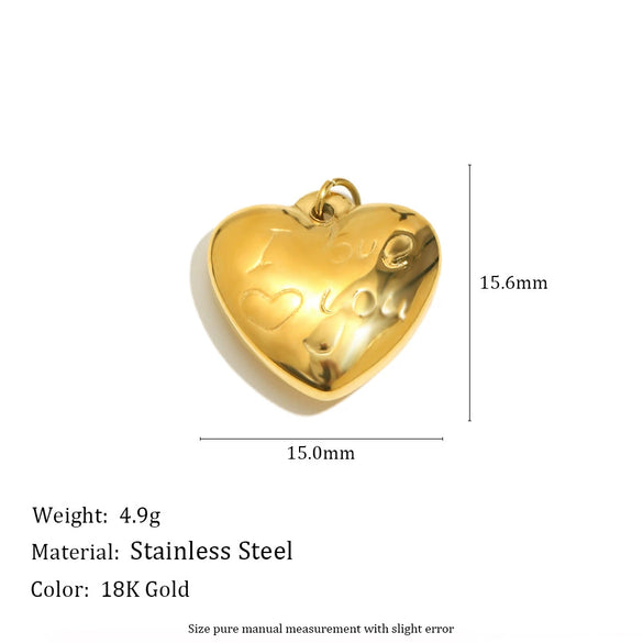 Wholesale Accessories Pendant Stainless Steel Plated 18K Gold Seahorse Bow Fivepointed Star Cowboy Boots Heart Shape Pendant For Women Electroplating