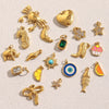 Wholesale Accessories Pendant Stainless Steel Plated 18K Gold Seahorse Bow Fivepointed Star Cowboy Boots Heart Shape Pendant For Women Electroplating
