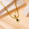Wholesale Accessories Stainless Steel Goldplated Love Style Chain Bracelet Earrings Necklace Set