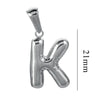 Wholesale Accessories Stainless Steel 18K Gold Plated Mini Bubble Letter Pendant With Butterfly Pattern