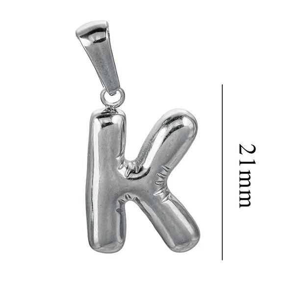 Wholesale Accessories Stainless Steel 18K Gold Plated Mini Bubble Letter Pendant With Butterfly Pattern
