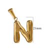 Wholesale Accessories Stainless Steel 18K Gold Plated Mini Bubble Letter Pendant With Butterfly Pattern