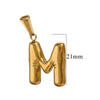 Wholesale Accessories Stainless Steel 18K Gold Plated Mini Bubble Letter Pendant With Butterfly Pattern