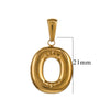 Wholesale Accessories Stainless Steel 18K Gold Plated Mini Bubble Letter Pendant With Butterfly Pattern