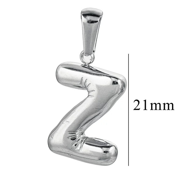 Wholesale Accessories Stainless Steel 18K Gold Plated Mini Bubble Letter Pendant With Butterfly Pattern
