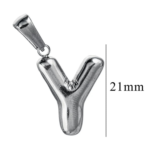 Wholesale Accessories Stainless Steel 18K Gold Plated Mini Bubble Letter Pendant With Butterfly Pattern