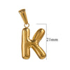Wholesale Accessories Stainless Steel 18K Gold Plated Mini Bubble Letter Pendant With Butterfly Pattern