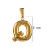 Wholesale Accessories Stainless Steel 18K Gold Plated Mini Bubble Letter Pendant With Butterfly Pattern