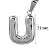 Wholesale Accessories Stainless Steel 18K Gold Plated Mini Bubble Letter Pendant With Butterfly Pattern