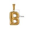Wholesale Accessories Stainless Steel 18K Gold Plated Mini Bubble Letter Pendant With Butterfly Pattern