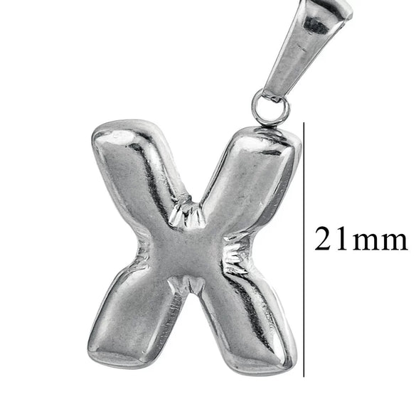 Wholesale Accessories Stainless Steel 18K Gold Plated Mini Bubble Letter Pendant With Butterfly Pattern