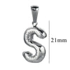 Wholesale Accessories Stainless Steel 18K Gold Plated Mini Bubble Letter Pendant With Butterfly Pattern