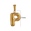 Wholesale Accessories Stainless Steel 18K Gold Plated Mini Bubble Letter Pendant With Butterfly Pattern