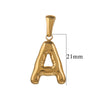 Wholesale Accessories Stainless Steel 18K Gold Plated Mini Bubble Letter Pendant With Butterfly Pattern