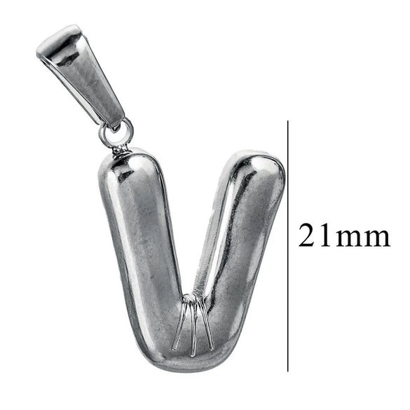 Wholesale Accessories Stainless Steel 18K Gold Plated Mini Bubble Letter Pendant With Butterfly Pattern