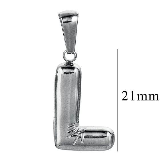 Wholesale Accessories Stainless Steel 18K Gold Plated Mini Bubble Letter Pendant With Butterfly Pattern