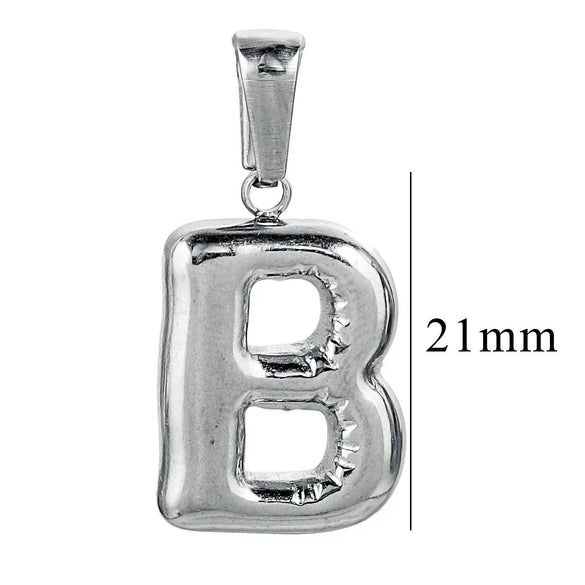 Wholesale Accessories Stainless Steel 18K Gold Plated Mini Bubble Letter Pendant With Butterfly Pattern