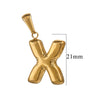 Wholesale Accessories Stainless Steel 18K Gold Plated Mini Bubble Letter Pendant With Butterfly Pattern