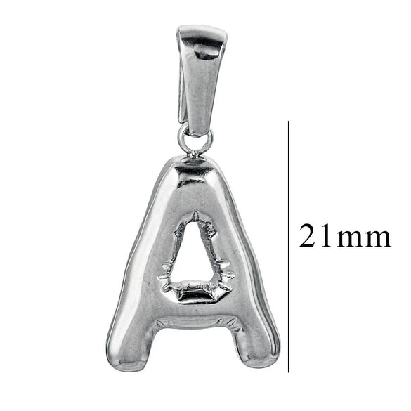 Wholesale Accessories Stainless Steel 18K Gold Plated Mini Bubble Letter Pendant With Butterfly Pattern