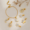 Wholesale Accessories Stainless Steel 18K Gold Plated Star And Moon Style
